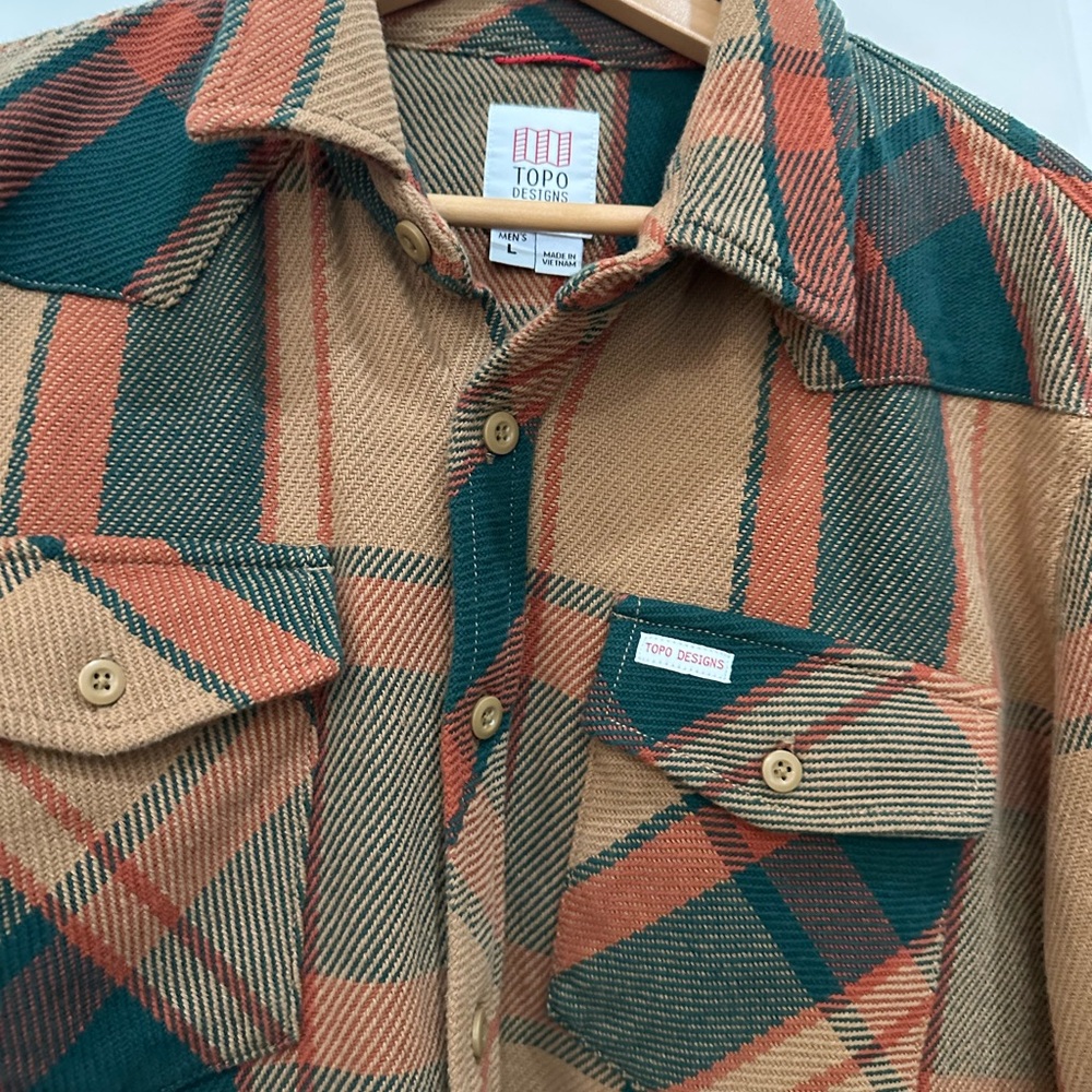 Danner - Topo Designs Plaid Shirt in Green and Brown - Picture 6 of 15